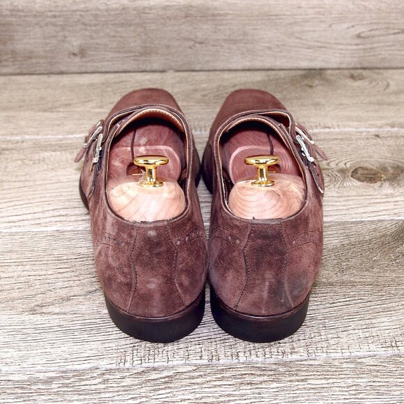 $795 Scarpe DI BIANCO Montello Monkstrap 11.5 M Brn Suede SC445 * add $15 Trees main image 13